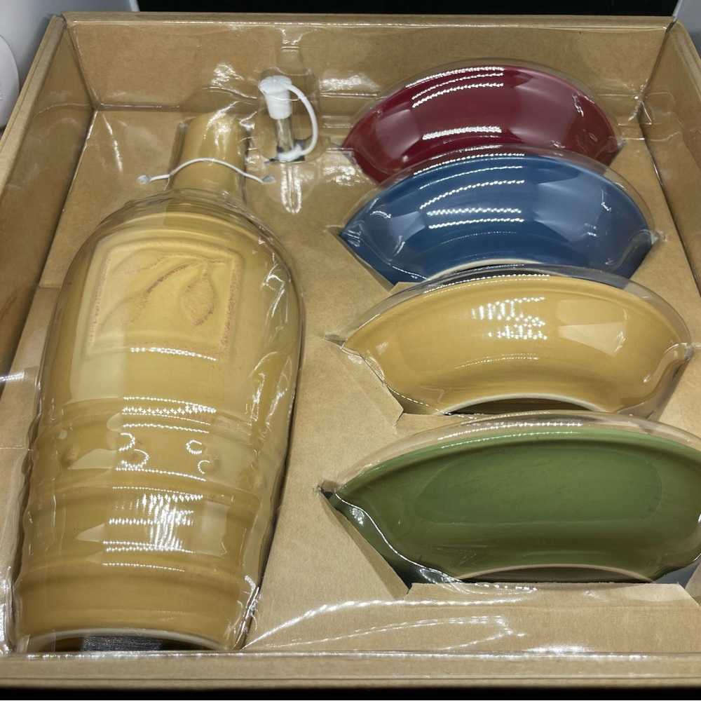 Signature Multicolor Ceramic 5 Piece Dipping Set